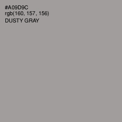 #A09D9C - Dusty Gray Color Image
